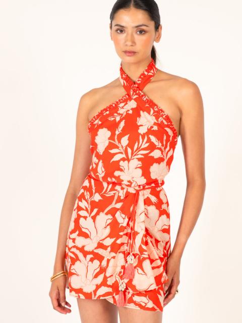 Poupette St Barth Mini Dress Manon - Coral Palm Beach