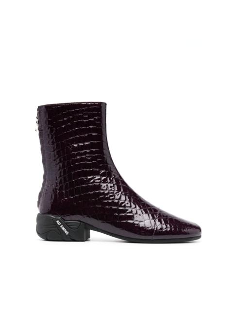 Raf Simons Solaris mock-croc ankle boots