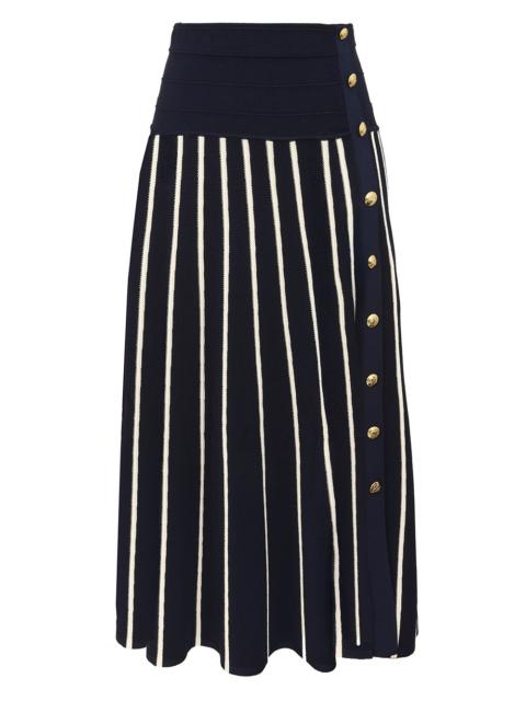 Zimmermann LUNA STRIPED MIDI SKIRT