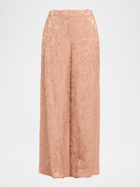 KOBI HALPERIN Alma Wide-Leg Fringe Jacquard Pants