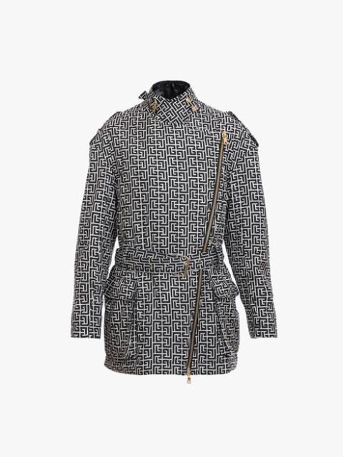 Balmain Oversized bicolor jacquard jacket with Balmain monogram
