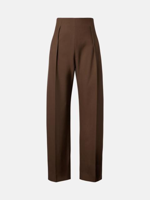 KHAITE Somera pleated virgin wool straight pants