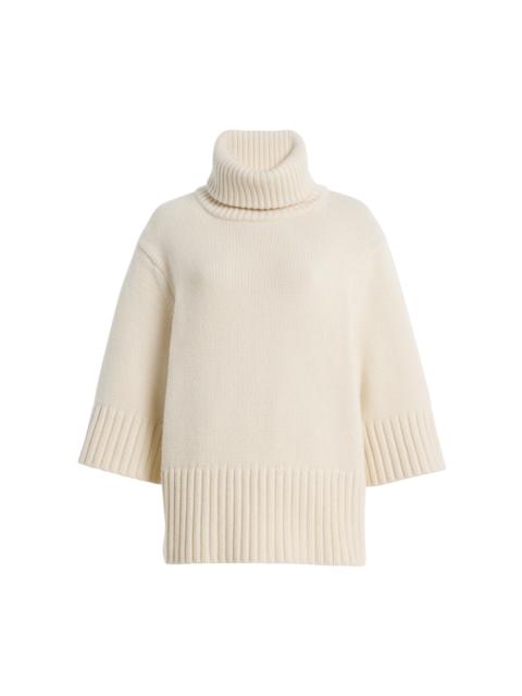 MICHAEL KORS COLLECTION Funnel-Neck Cashmere Sweater ivory