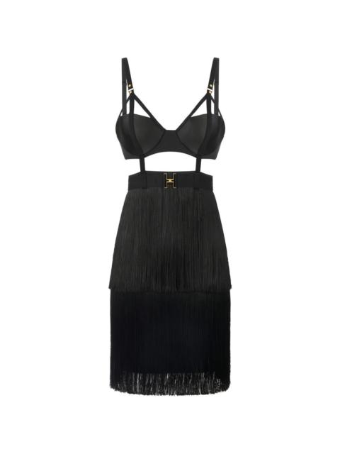 ELISABETTA FRANCHI fringed mini dress