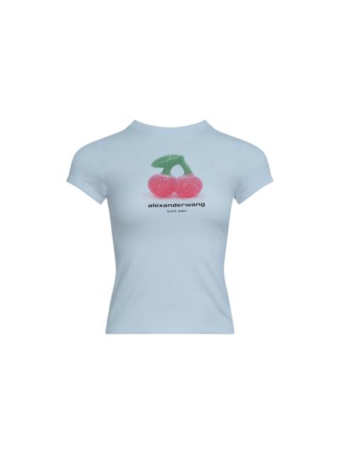 Alexander Wang Cherry Graphic Baby Tee