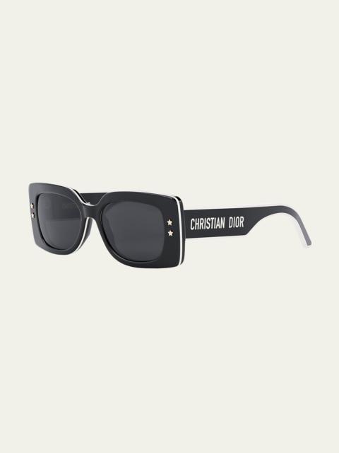 Diorpacific Logo Square Acetate Sunglasses