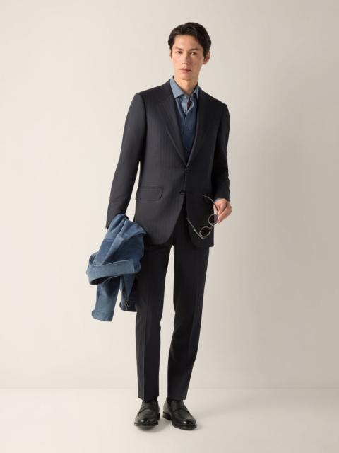 ZEGNA DARK GREY TROFEO 120MILA WOOL SUIT