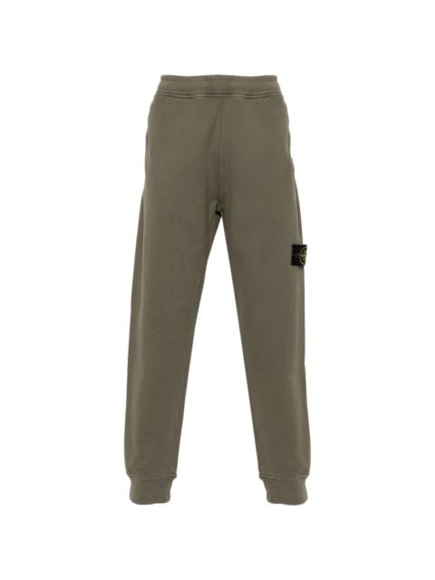 Compass-badge cotton track pants