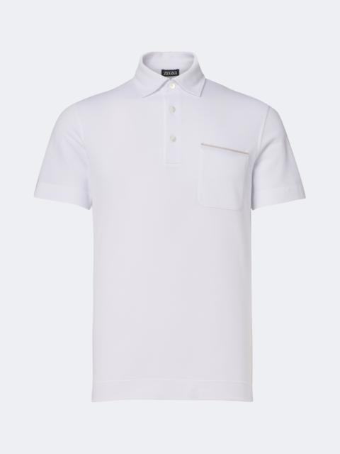 ZEGNA Cotton piqué polo shirt