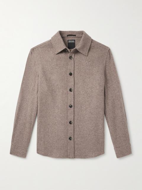 ZEGNA Cashmere and Silk-Blend Shirt