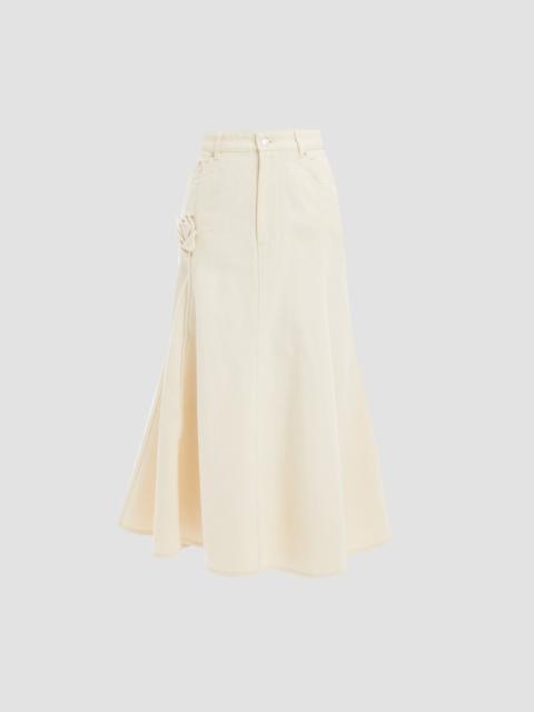 Erdem DENIM FLARED MIDI SKIRT