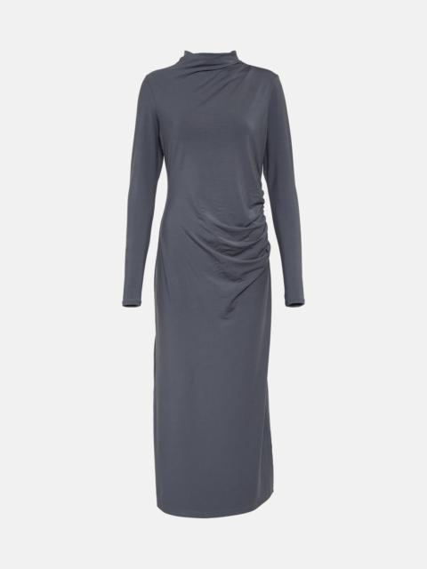 Vince Ruched jersey midi dress