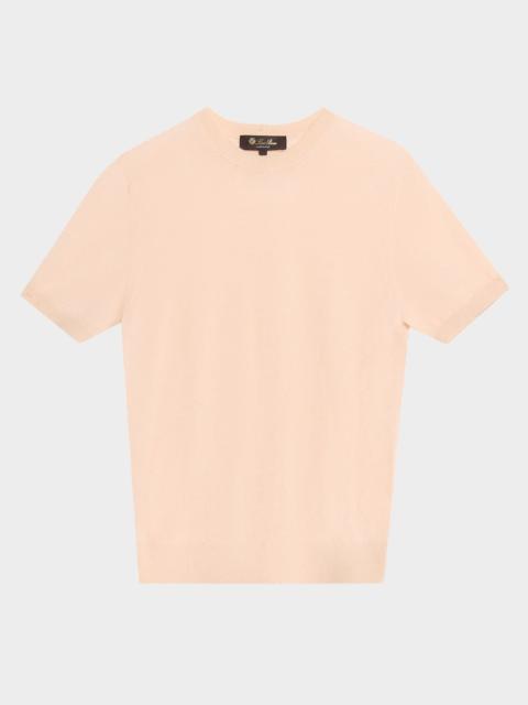 Loro Piana Camino Cashmere-Silk Crewneck Sweater