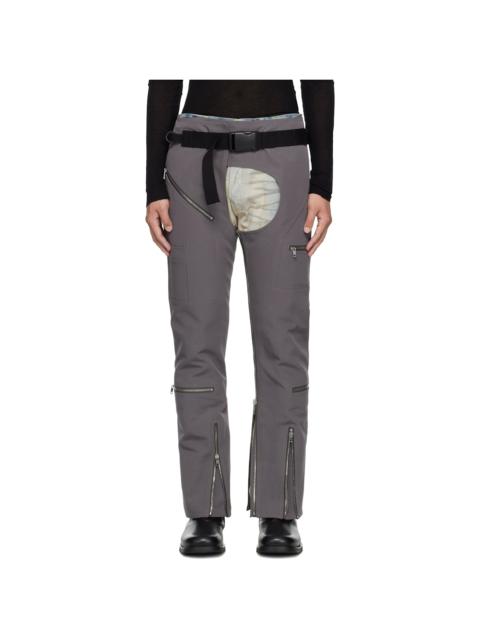 Rick Owens Gray Hollywood Headon Chaps Trousers