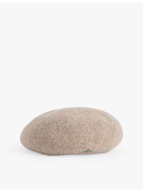 Vivienne Westwood Brand-Embroidered Wool Beret