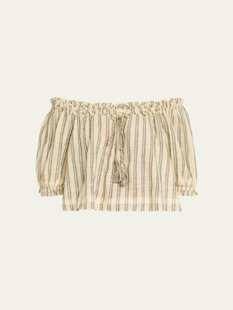 ULLA JOHNSON Paros Stripe Coverup Top