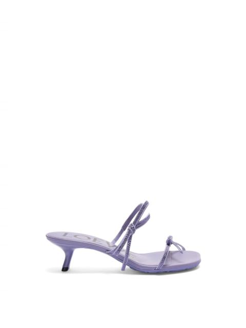 Loewe Petal sandal in suede and rhinestones