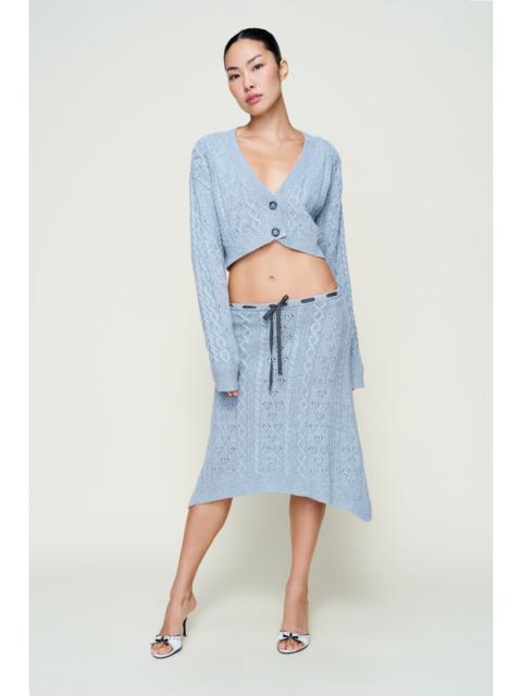GUIZIO NOAH WOOL CABLE SKIRT