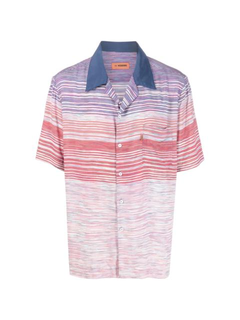 stripe-pattern shirt