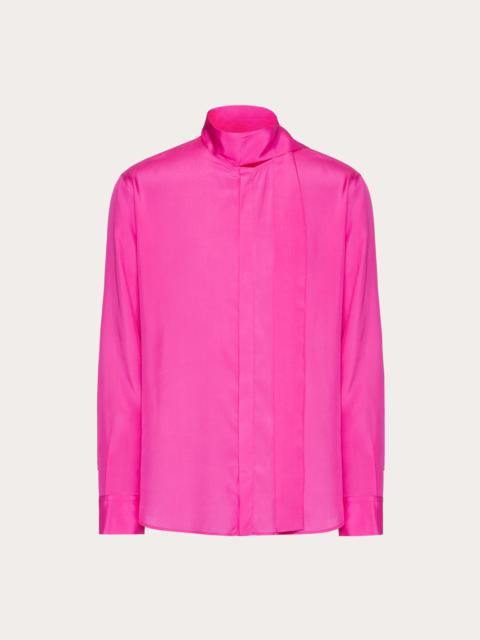 Valentino SILK SHIRT WITH SCARF DETAIL AT NECK