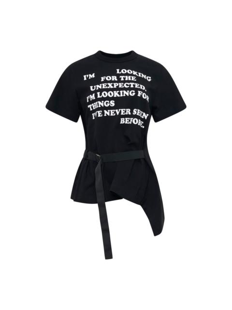 sacai Graphic Print Belted T-Shirt