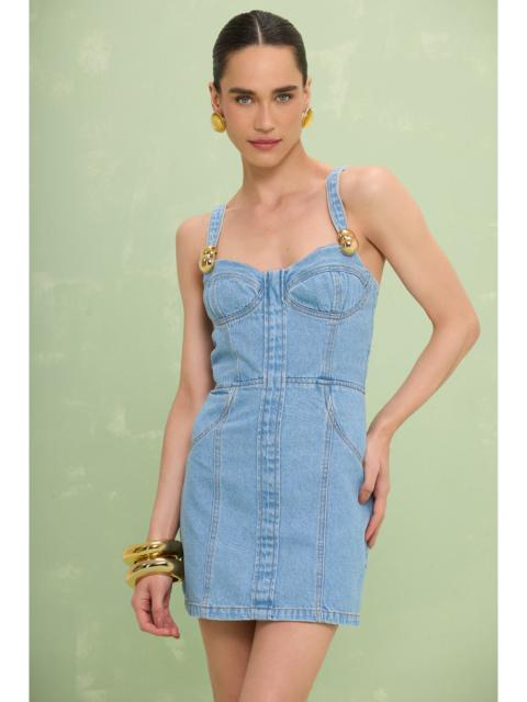PatBO MARINA DENIM MINI DRESS