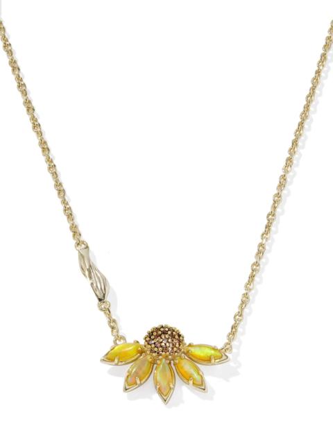 KENDRA SCOTT Anya Flower Gold Short Pendant Necklace