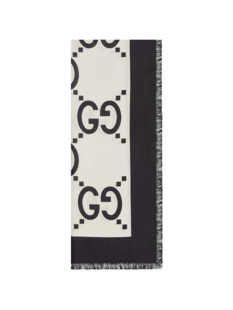 GUCCI GG all-over logo silk scarf