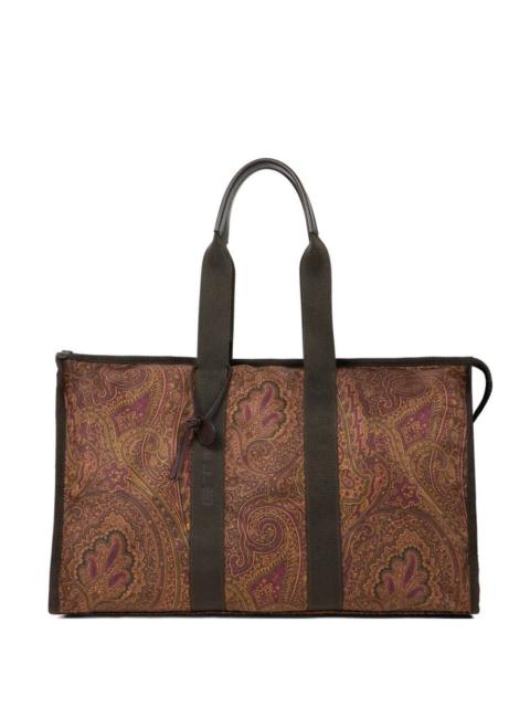 Etro Handbag Brown Nylon Tote Bag