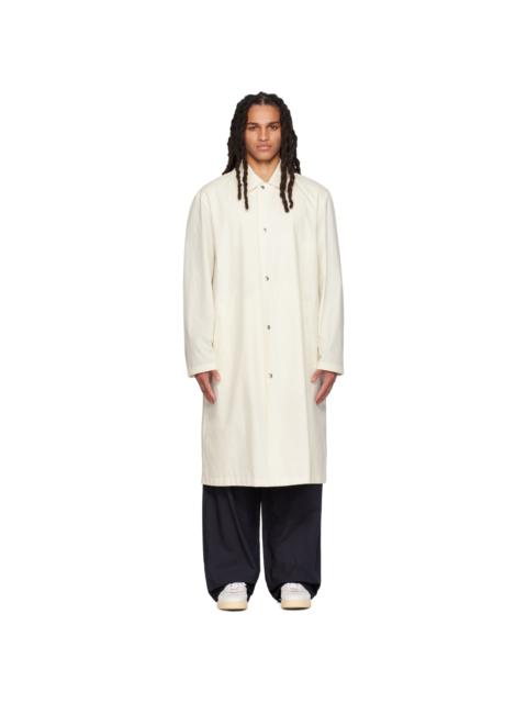 Jil Sander White Printed Coat