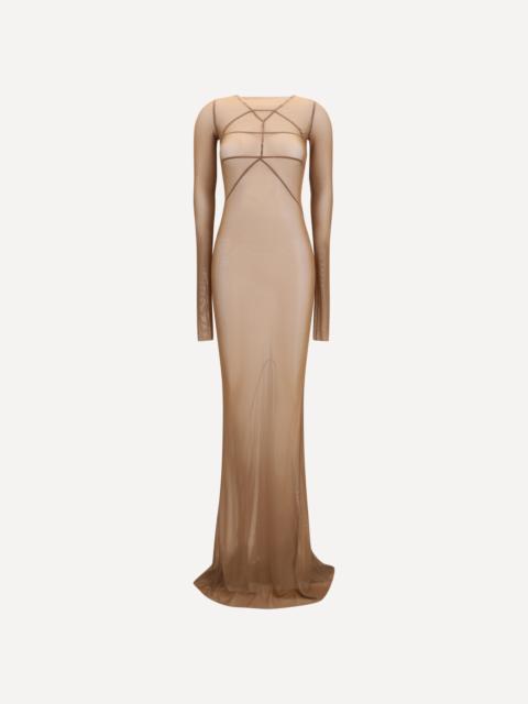 Rick Owens Long transparent tulle Dress