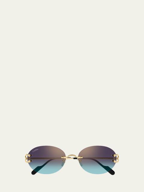 Cartier Première de Cartier 55mm Oval Sunglasses