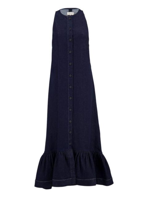 Zeus+Dione ruffled denim maxi dress