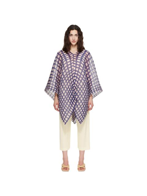 Pleats Please Issey Miyake Navy & Pink Basket Madame-T Scarf