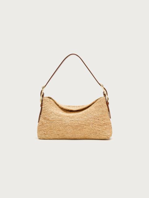 J.CREW Berkeley small handknotted shoulder bag in raffia
