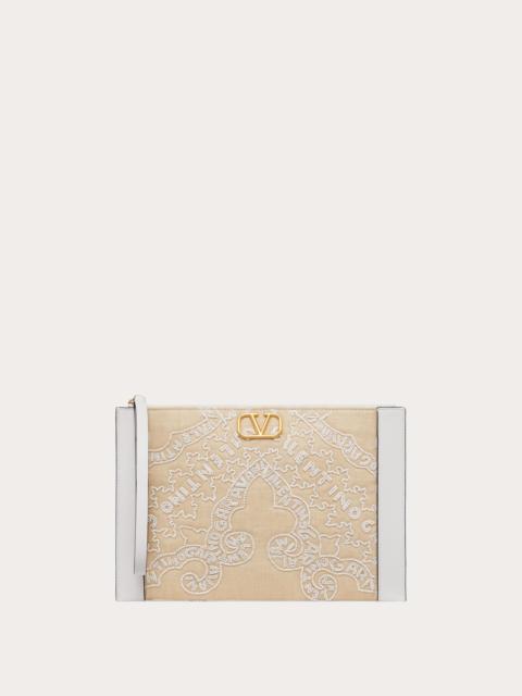 Valentino EMBROIDERED VLOGO SIGNATURE POUCH