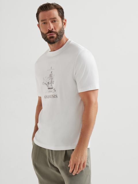 Brunello Cucinelli Cotton jersey crew-neck T-shirt with print