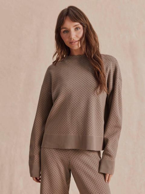 Splendid Libby Polka Dot Crewneck Sweater