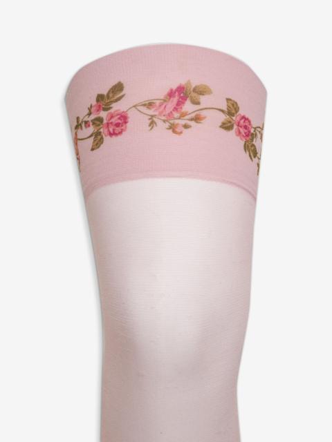 For Love & Lemons Rose Vine Thigh-High Socks