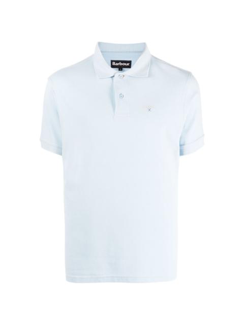 Barbour embroidered-logo short-sleeved polo shirt