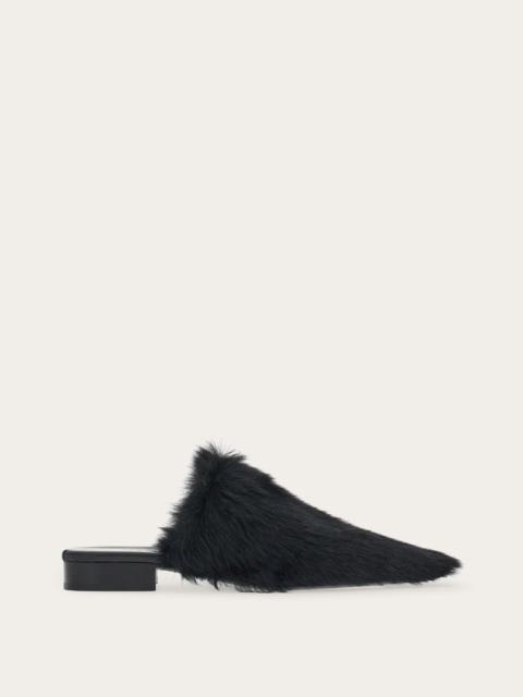 FERRAGAMO FUR SLIPPER