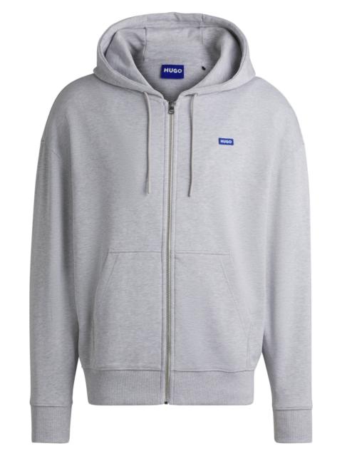 HUGO ALL-GENDER RELAXED-FIT HOODIE IN COTTON TERRY