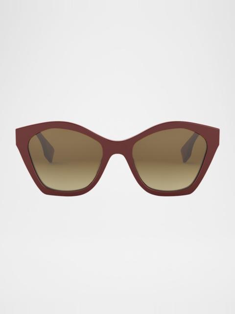 FENDI Lettering Square Acetate Sunglasses