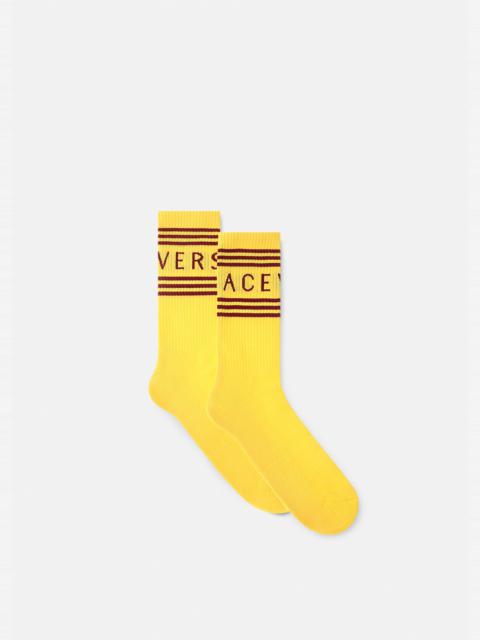 VERSACE 1990s' vintage logo socks