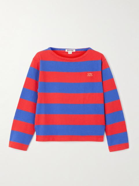 BODE Striped Cotton Sweater