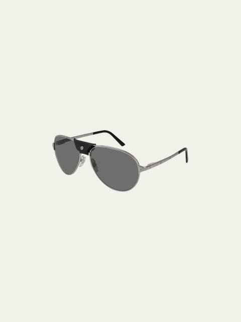 Cartier Men's CT0034S Metal Aviator Sunglasses