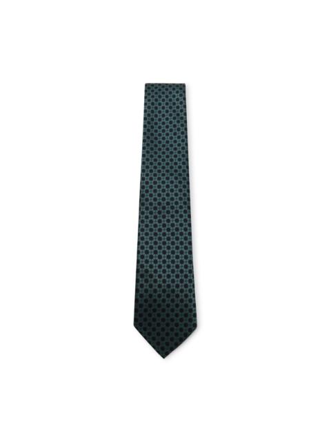 green silk tie