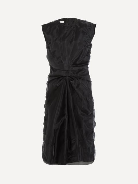 Gathered Organza Midi Dress