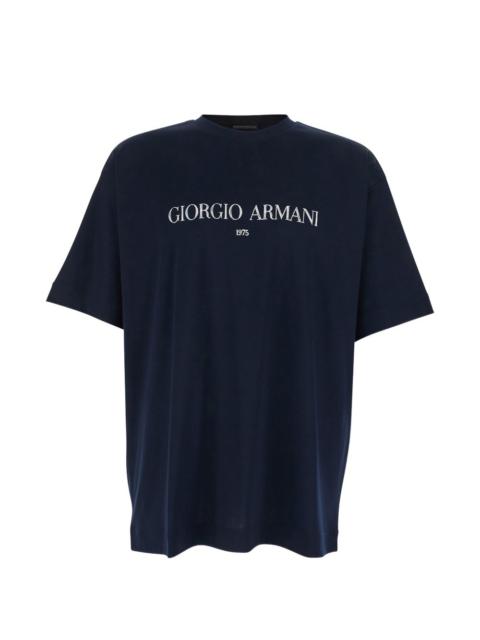GIORGIO ARMANI logo-print cotton T-shirt