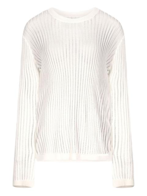 Loulou de Saison Hedora semi-sheer ribbed jumper